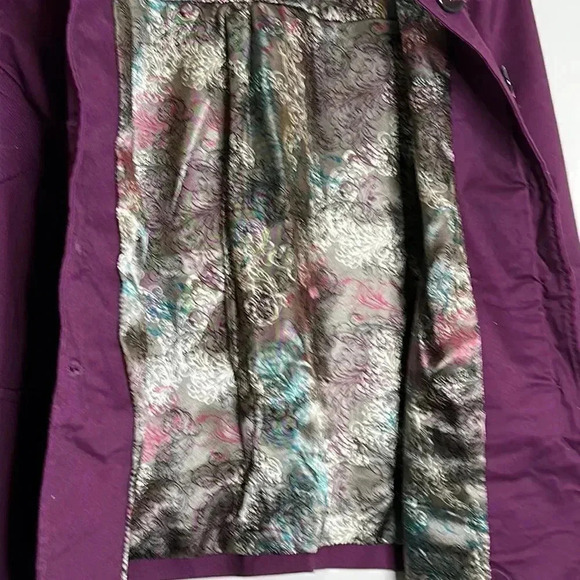 Motto Women's 14 Beautifully Lined Maroon Peplum Jacket Blazer Pockets Ruffle - Picture 7 of 8